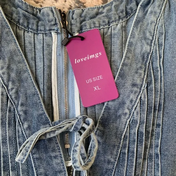 Amazon nwt Blue Denim XL Jumpsuit - Picture 5 of 10